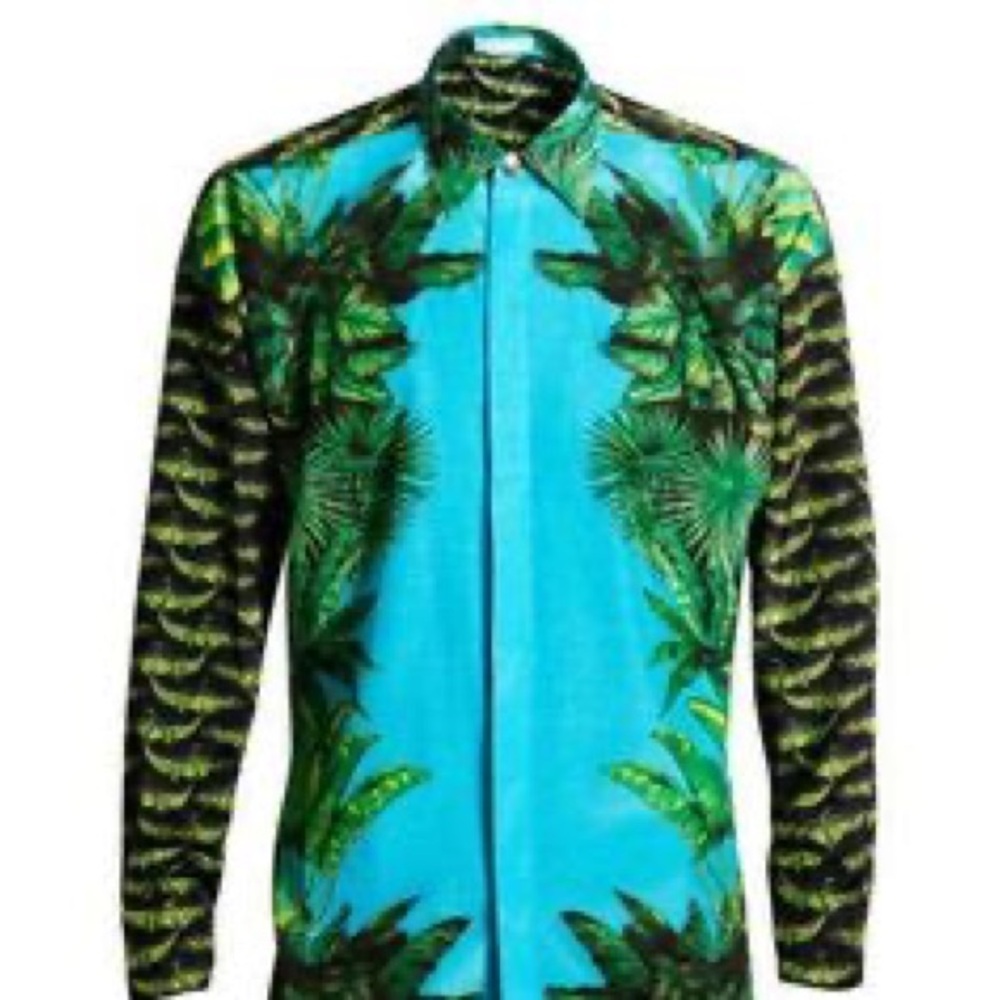 VERSACE  for H&M 2011 Collectible MIAMI Tropical Status Print SHIRT Medium EUC - Picture 16 of 16